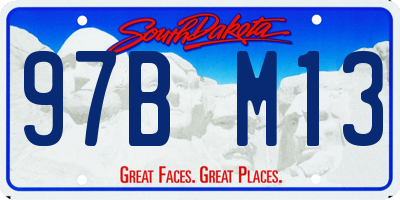 SD license plate 97BM13