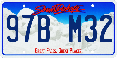 SD license plate 97BM32