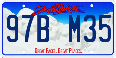 SD license plate 97BM35