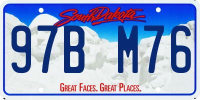 SD license plate 97BM76