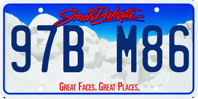 SD license plate 97BM86