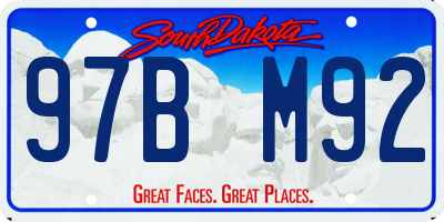 SD license plate 97BM92