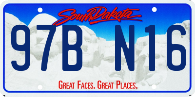 SD license plate 97BN16
