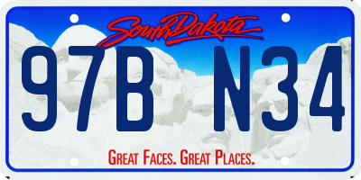 SD license plate 97BN34