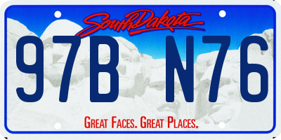 SD license plate 97BN76