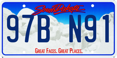 SD license plate 97BN91