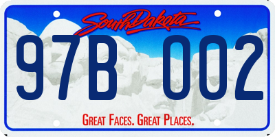 SD license plate 97BO02