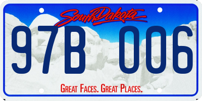 SD license plate 97BO06