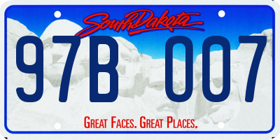 SD license plate 97BO07