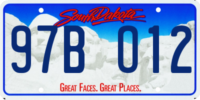 SD license plate 97BO12