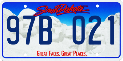 SD license plate 97BO21