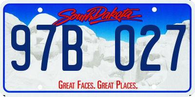 SD license plate 97BO27