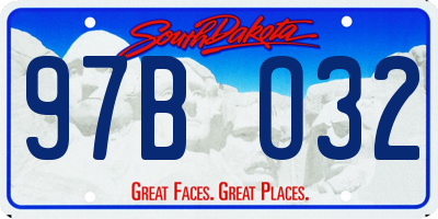 SD license plate 97BO32