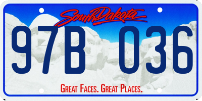 SD license plate 97BO36