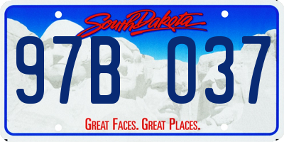 SD license plate 97BO37