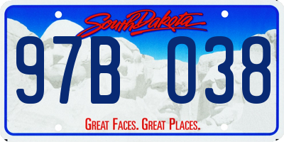 SD license plate 97BO38