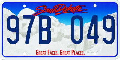 SD license plate 97BO49