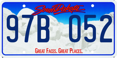SD license plate 97BO52