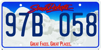 SD license plate 97BO58