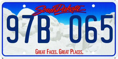 SD license plate 97BO65
