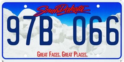 SD license plate 97BO66