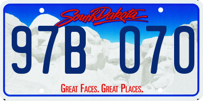 SD license plate 97BO70