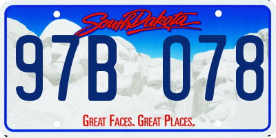 SD license plate 97BO78