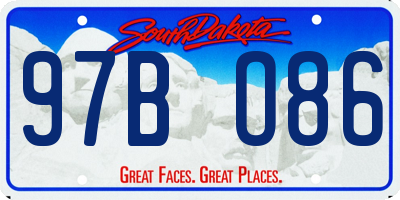 SD license plate 97BO86