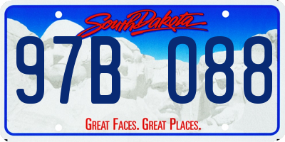 SD license plate 97BO88