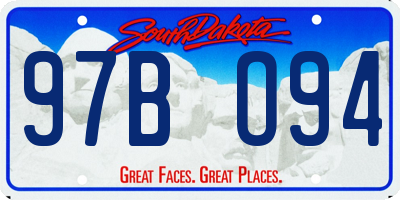 SD license plate 97BO94