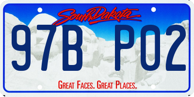 SD license plate 97BP02