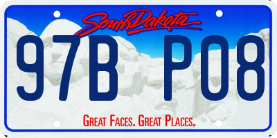 SD license plate 97BP08