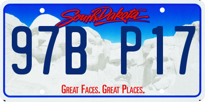 SD license plate 97BP17