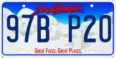 SD license plate 97BP20