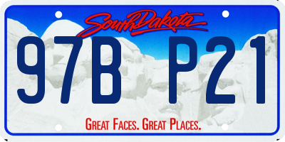 SD license plate 97BP21