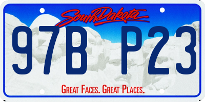 SD license plate 97BP23