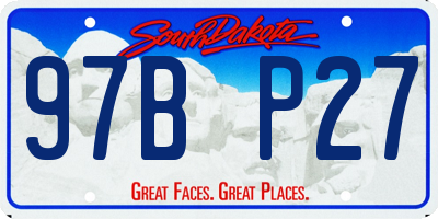 SD license plate 97BP27