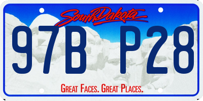 SD license plate 97BP28