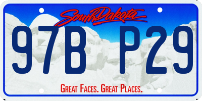 SD license plate 97BP29