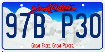 SD license plate 97BP30