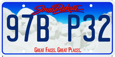 SD license plate 97BP32