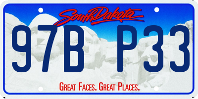 SD license plate 97BP33