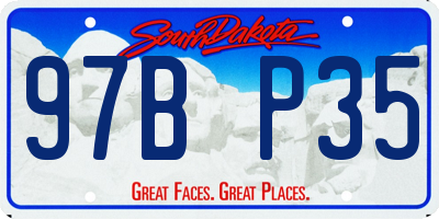 SD license plate 97BP35
