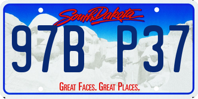 SD license plate 97BP37