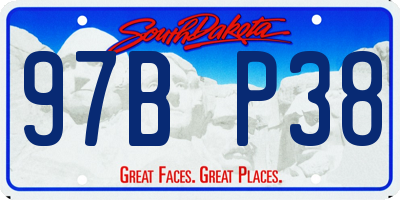 SD license plate 97BP38
