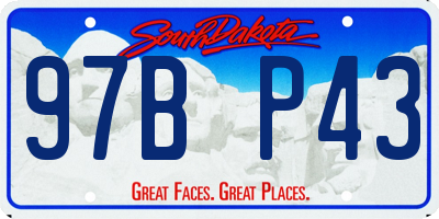 SD license plate 97BP43