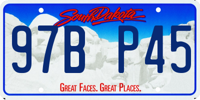 SD license plate 97BP45
