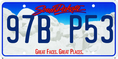 SD license plate 97BP53