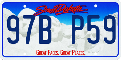 SD license plate 97BP59