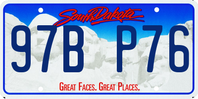 SD license plate 97BP76